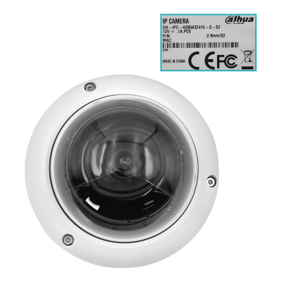 HDBW3241 Mini Cámara Domo DAHUA 2MP Lente Fijo 2,8mm IP67 IK10 PoE IR50m WizSense
