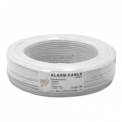 J100-6 100 metros 6 Hilos Conductor Telefónico 24AWG 3 Pares Circular Aleación CCA 6x0,5mm