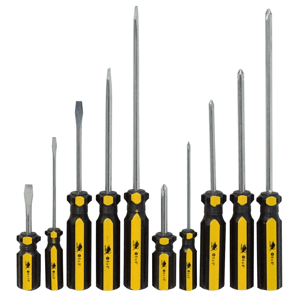 LLADORES-10 Kit 5-Paleta-3-5-6-6-6 / 5-Cruz-0-1-2-2-2 10-Destornilladores TN0311