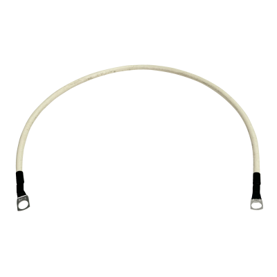 BTW158 Cable 50cm 13,3mm² Calibre 6AWG Blanco 8mm-Diámetro-Terminal 0,5 metros