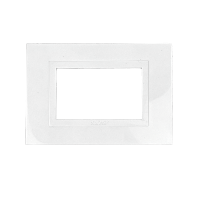 KEP-3 KALOP Placa Blanca Zen 3-Puestos Básica Cubierta 3-Módulo 128x89mm KS41510