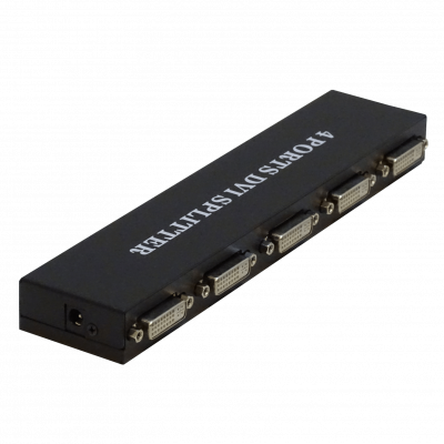 DVI-1X4 Distribuidor 1x4 DVI/D/Dual-M 1080p 1-entrada 4-salida inc-5V-1A-USB-AH