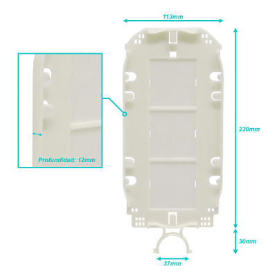 MUFA-36T Bandeja para MUFA-36 Cúpula Vertical necesita/YH-BASE admite 36-empalmes/manguito