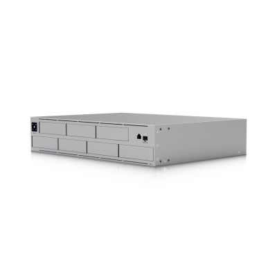 UNAS-PRO UI Almacenamiento NAS de 7 bahías para discos duros con RAID 1-1000, 1 puerto SFP+ 10G, formato rack 2U y compatibilidad con fuente redundante USP-RPS UniFi Drive
