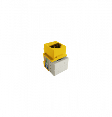 KP5ML LINKMADE Amarillo Cat5E U/UTP Punchable Keystone Conector Hembra RJ45