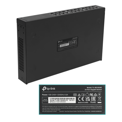 TL-SG1024D TP-LINK 24-1000 Conmutador Gigabit Compacto no-Gestionable para Bastidor