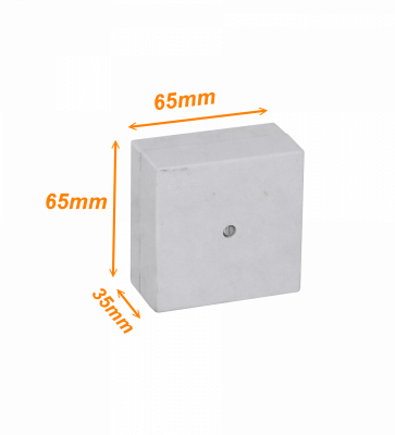 MEC-01 Caja Estanca Blanca MEC de 65x65x35mm con 1 Tornillo de Fijación