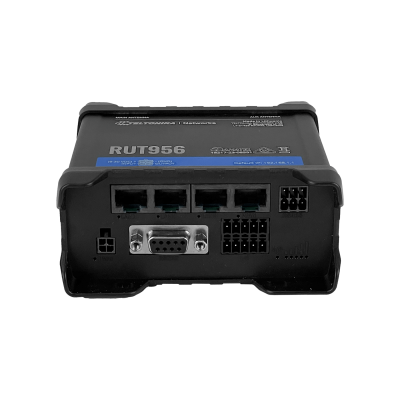 RUT956 TELTONIKA Enrutador 4G/LTE Doble SIM GPS con Puertos RS232/485 3 Antenas SMA 2 RP-SMA 3 LAN 1 WAN