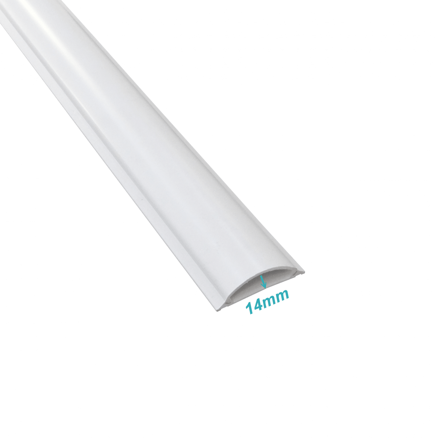 CC-P6516 LINKCHIP Canaleta de Suelo Blanca de PVC de 65x16mm y 2 metros con Tapa de 2,1mm y Base de 1,4mm