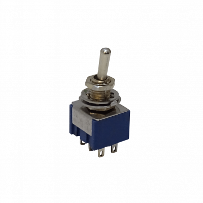 MTS-202 Conmutador 6-Pines 2-Posiciones Azul Claro ON-ON Palanca 250V 3AMP DPDT
