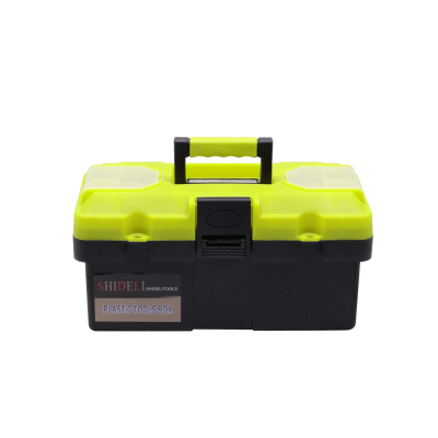 MALETIN-14 SHIDELI Estuche portaherramientas negro y amarillo de 36x18x18cm con compartimento interior
