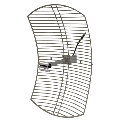 ANT-2424 Antena Parabólica de Rejilla 24dBi 2.4GHz-2.48GHz Apertura 10ºx14º Conector N-Hembra 30cm Desarmable 60x90cm