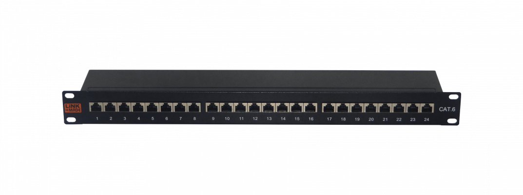 PPS24L PANEL DE CONEXIÓN LINKMADE 24 PUERTOS RJ45 CAT6 FTP SFTP APANTALLADO 1U Certificación-UL