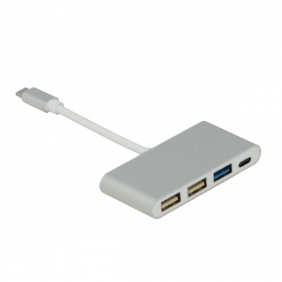 USBC-HUBH Concentrador USB-CM a 1xUSB-CH 3xUSB-AH Cable-7cm USB3.1