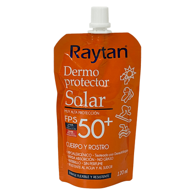 PROTEC-SOL-120 RAYTAN Protector Solar 120ml FPS 50+ UVA/UVB Bloqueador Profesional
