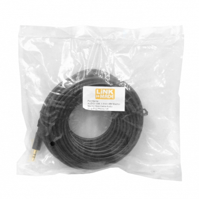AUDIO-15M 3,5mm-Estéreo Macho-Macho 15mt Cable Audio Plug-Plug Auxiliar-1/8