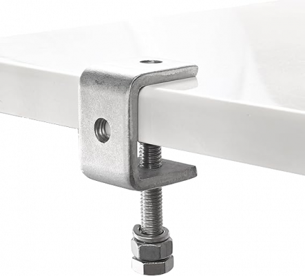 CLAMP-M8 Grapa en C de acero inoxidable con varilla roscada M8 y tuerca hexagonal