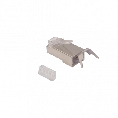 RJ7-13 CAT7 1,3mm RJ45 8P8C Paquete 10-Conectores Macho Engarzables bañados-oro 50um
