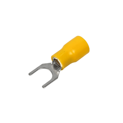 HORQ-6560 TERMINAL HORQUILLA-6,5MM 4,0-6,0MM2 50-UNIDADES CONECTOR AMARILLO CON AISLAMIENTO PVC