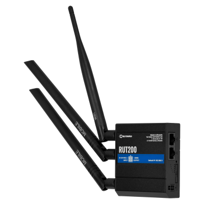 RUT200 TELTONIKA EU 4GLTE 3G 1-Tarjeta SIM Enrutador 2-.SMA 1-RPSMA LAN WAN 2,4GHz 9-30V