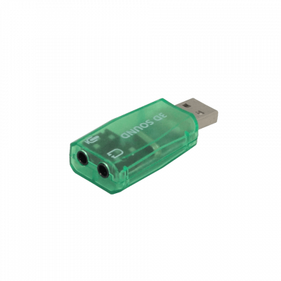 USBSND Adaptador Sonido USB-AM 2-3,5mm-H 1-in 1-out Audio