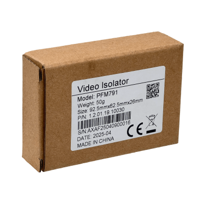 BALUN-FILTRO DAHUA Balun de Video con Filtro Supresor de Ruido a Tierra BNC-Macho BNC-Hembra
