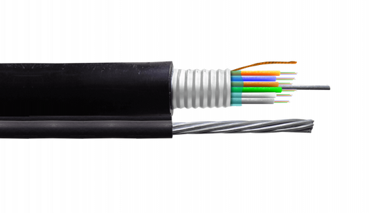 CFS824 MONOMODO 24-HILOS-G652D MICROTUBOS 1-METRO FIGURA-8 NEGRO AUTO-SOPORTADO EXTERIOR 7X1