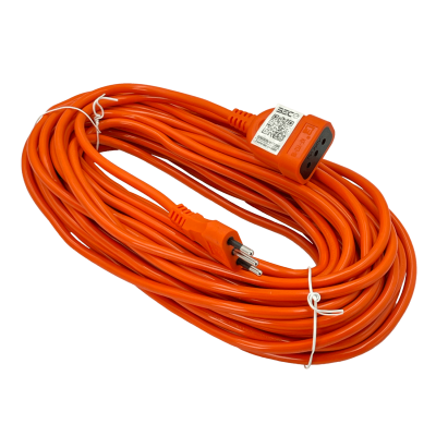 ME-1220 MACROTEL Prolongador Eléctrico 20 metros Color Naranja 10 Amperes Enchufes Norma Chilena