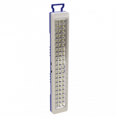 EL060 Luminaria de emergencia 60 LED 8 horas batería interna 4WH carga 5V USB-C 74x43x450mm