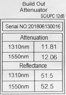 ATSC-12 Atenuador Monomodo SC Macho a SC Hembra 12dB SM SC/UPC