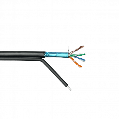 CBPL-FN3 LINKMADE 300mt F/UTP Negro Intemperie C/Mensajero Cat5E Unifilar Distancia-15m