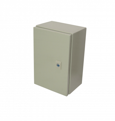 ST2-315 TIBOX Gabinete metálico beige 300x200x150mm 1 puerta sin cerradura IP66 con placa de montaje