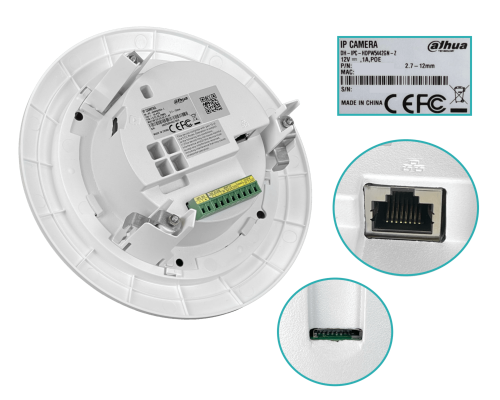 HDPW5442 DAHUA Cámara Domo 4MP Motorizada 2,8-12mm PoE IR40mt IP MicroSD Pro IA TBlock
