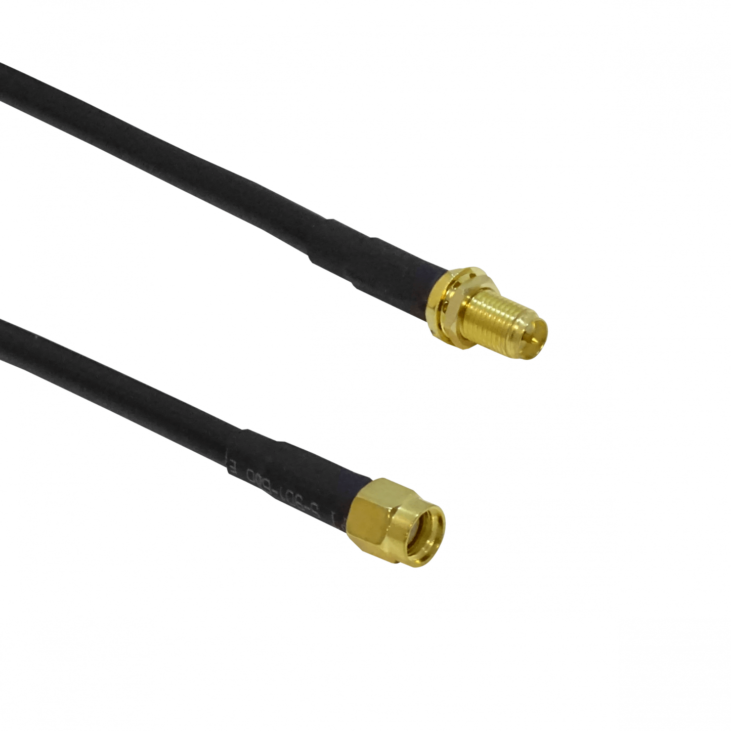 RM2RH-15 15m RPSMA-Hembra a RPSMA-Macho RG58 LMR195 Cable Coaxial Negro 1500cm