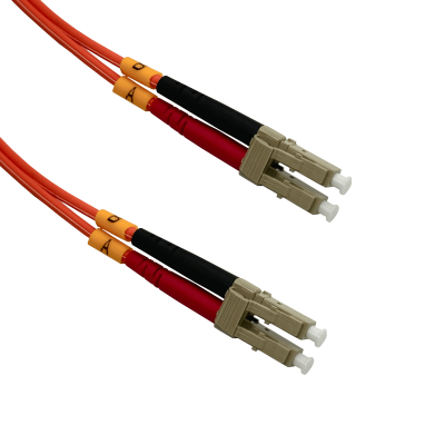JFMLL5 Cable jumper de fibra óptica dúplex multimodo OM1 LC-LC de 5 metros, núcleo/revestimiento 62.5/125µm con cubierta LSZH