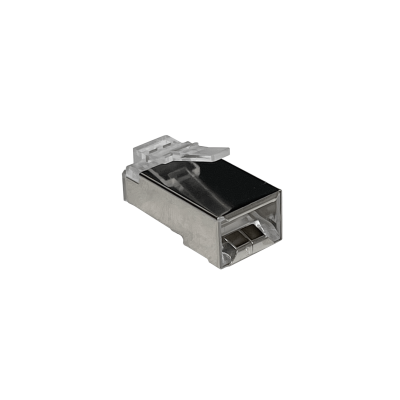 RJ6S-50 50-unids p/Unifilar Cat6 FTP STP Conector RJ45 Metalico