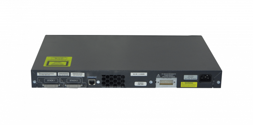 WS-C3750-24FS-S CISCO REFACC 24-MTRJ-100-Fibra 2-SFP-1000 2-Stack Consola Switch Administración