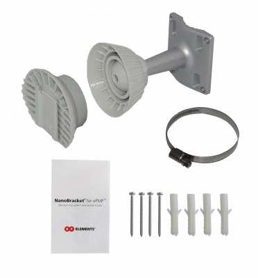 NB-EPMP. RFEL Soporte de Montaje ePMP en tres ejes orientable compatible con Cambium Integrated Radio NanoBracket