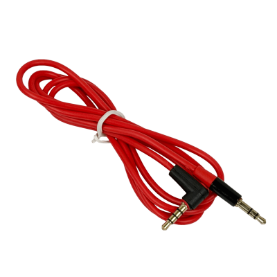 AUDIO-1L Cable de Audio Plug 3.5mm Macho a Macho Acodado 90° 1m 1/8 Pulgada 100cm