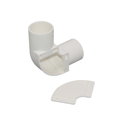 PVC32-CT LINKCHIP 32mm Codo con Tapa para Tubo PVC Blanco