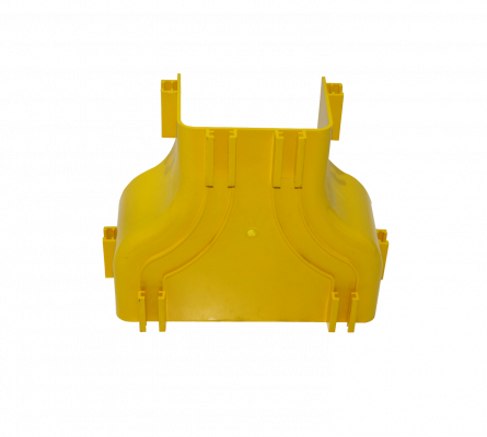 CCA-240-U1 Reductor Amarillo de 240x100 a 120x100mm Material PC+ABS Libre de Halógenos LSZH Conector Macho