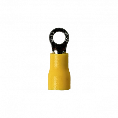 OJO-4360 RV5.4-4 Terminal-Ojal 4,3mm 4-6mm2-Cable 50-piezas Conector Amarillo Aislado PVC