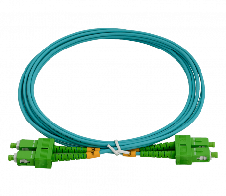 JF3AA2. 2mt SC/APC-SC/APC OM3 Multimodo MM Duplex Jumper Fibra LSZH