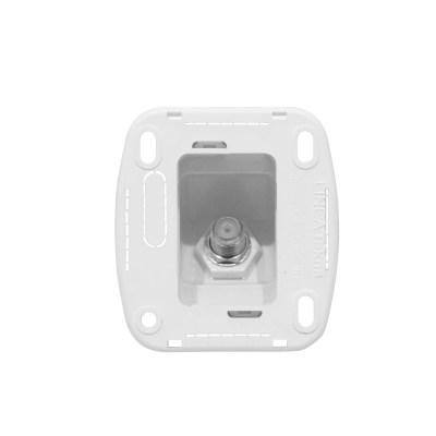 TEKNA-TV KALOP Placa Blanca Toma Catv Aguja Fina F-F Coaxial F-H F-H KS39655