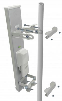 AM-5G19-120 UBIQUITI Antena sectorial de 5 GHz con ganancia de 19 dBi, apertura de 120 grados, 2 conectores RP-SMA, configuración 2x2, requiere Rocket