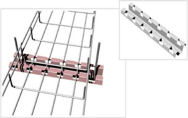ESCAM-W LINKCHIP Soporte de Base 125x7x3cm para Bandeja Portacables Tipo Malla de Alambre