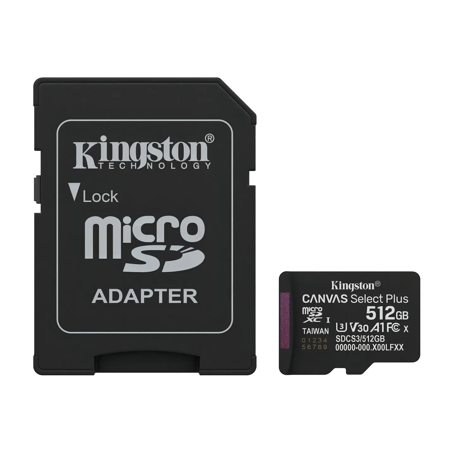 MSD-512GB KINGSTON Tarjeta MicroSD 512 Gigabytes con Adaptador SD Velocidad Lectura 100MB/s Escritura 85MB/s Clase 10 UHS-I U3 V30