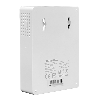 DC-UPS-10 UPS CC 37Wh 10000mAh entrada:12V-2A salida:5V 9V/2A 12V/1,5A USB/Conector Batería-Litio