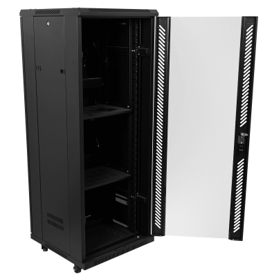 RK32-6L LINKMADE Rack de Piso con Vidrio 32U/140cm 600mm Ancho 60cm Fondo con PDU y Ventilación