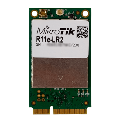 R11E-LR2 MIKROTIK Tarjeta miniPCIe LoRaWAN de 2.4GHz con LBT, 1 Conector u.FL y 10dBm de Potencia, Banda 2403-25-50-2479MHz